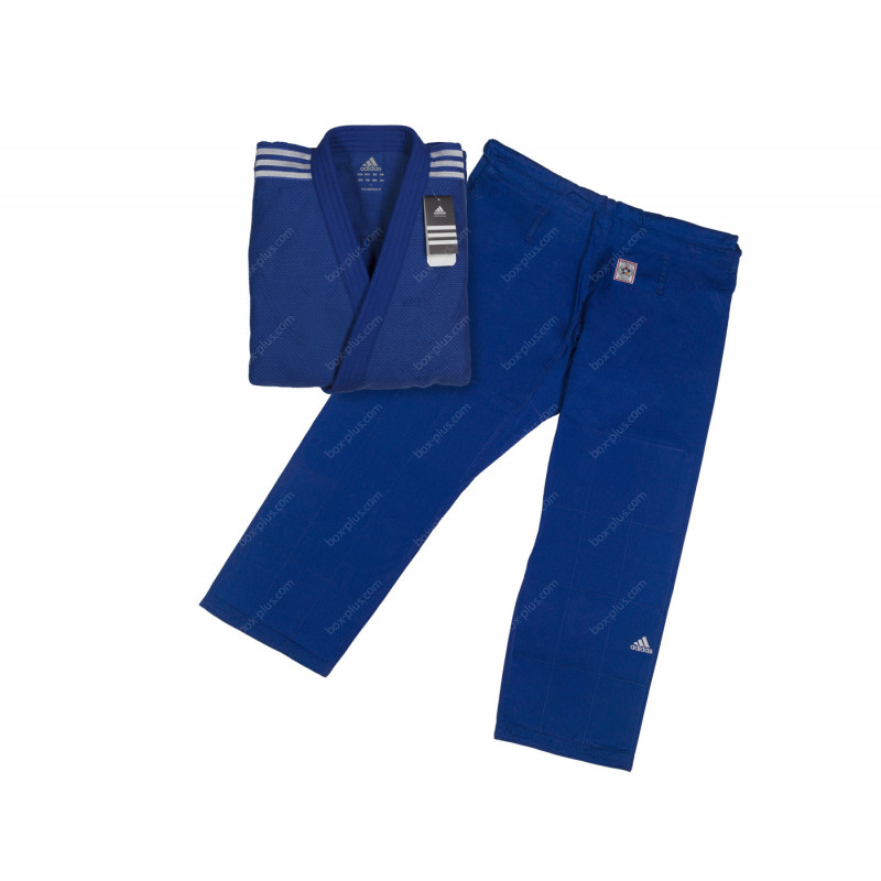 Кимоно дзюдо adidas Champion II IJF Slim Fit синее